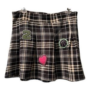 Patched Pleated Tennis Skirt (Junior) Large